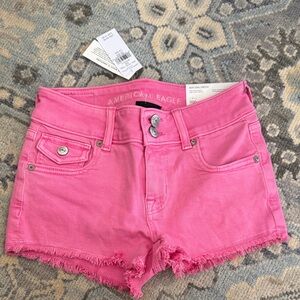 American Eagle Outfitters Hot Pink Denim Cutoff Shorts